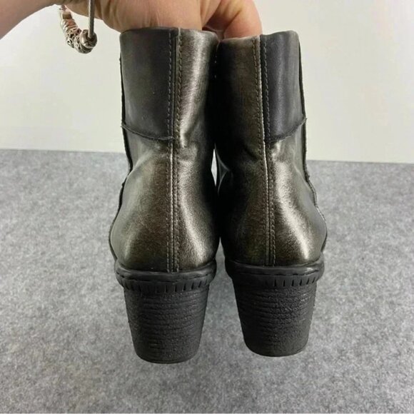 Rieker Metallic Leather Patchwork Ankle Boots Women’s Size 40 or US 8.5 - Picture 4 of 11
